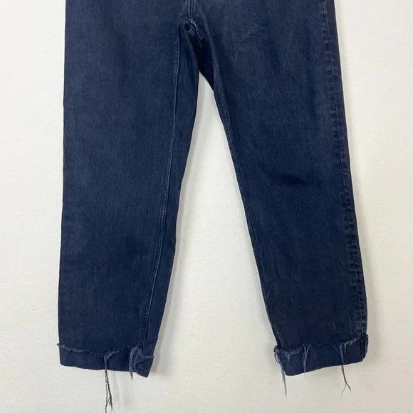 Abercrombie‎ and Fitch Criss Cross High RiseDad Jeans in Black